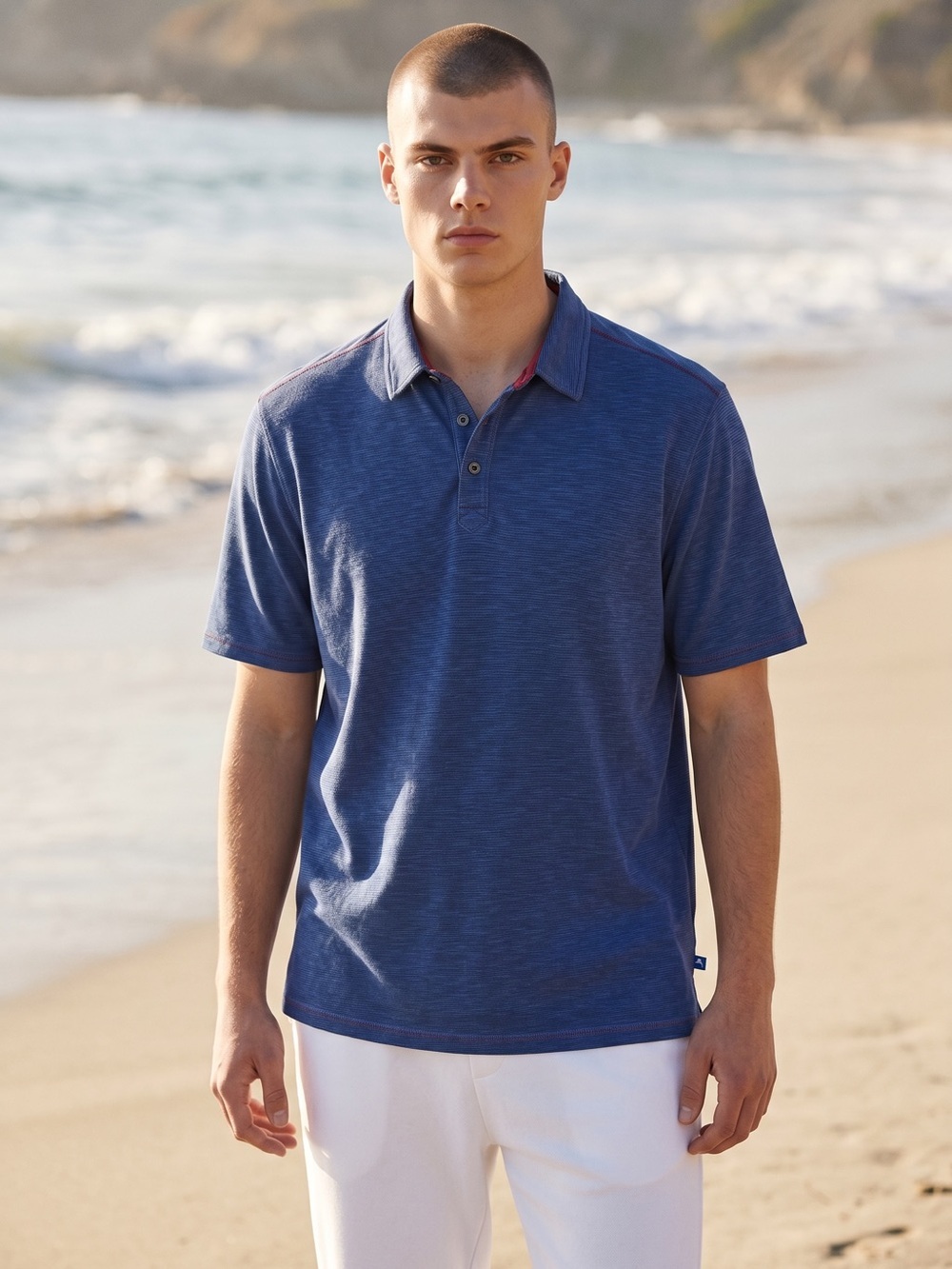 Tommy Bahama Blue Short Sleeve Polo Size XXL